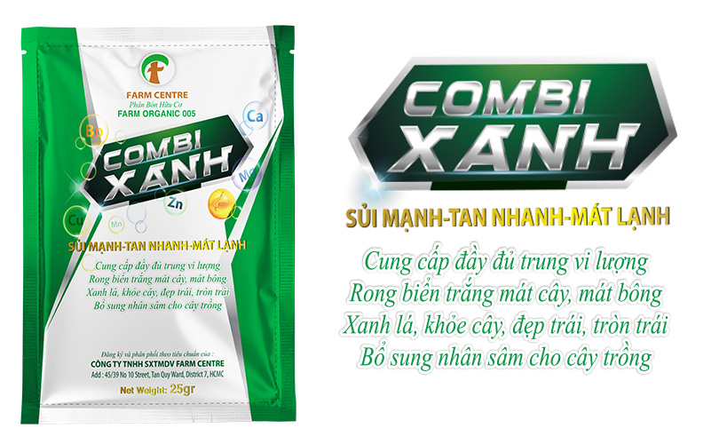 PHÂN BÓN VI LƯỢNG DẠNG SỦI MẠNH COMBI XANH