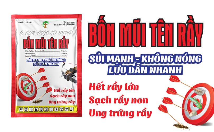 THUỐC TRỪ SÂU RẦY BỐN MŨI TÊN RẦY